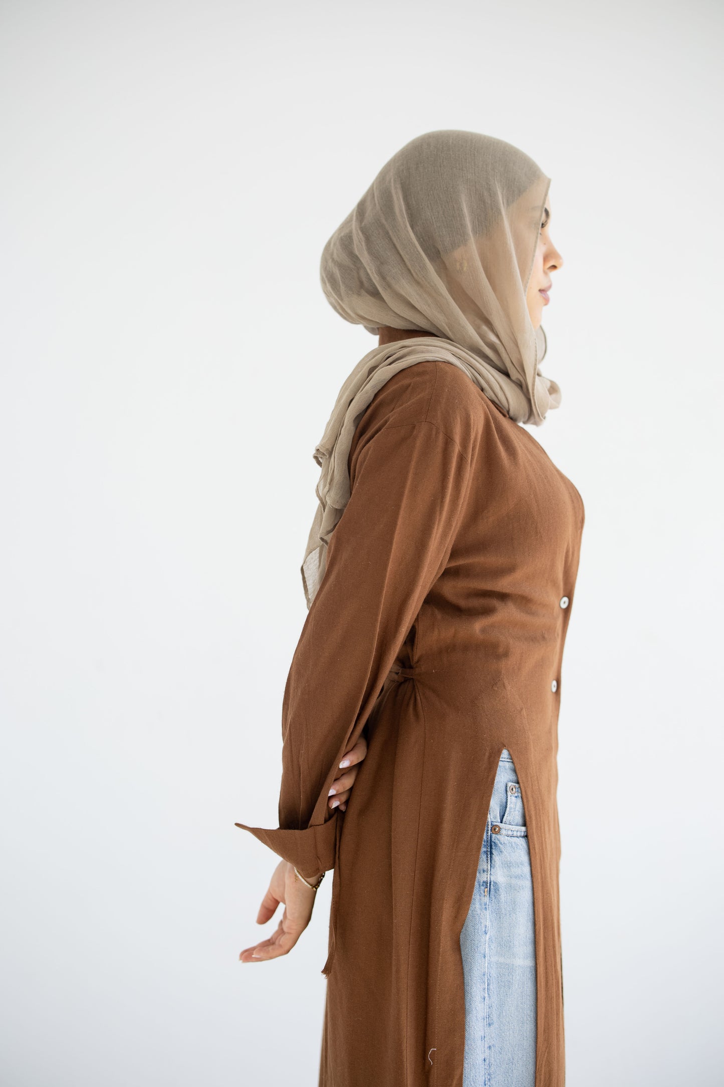 Shirt Dress -Coffee