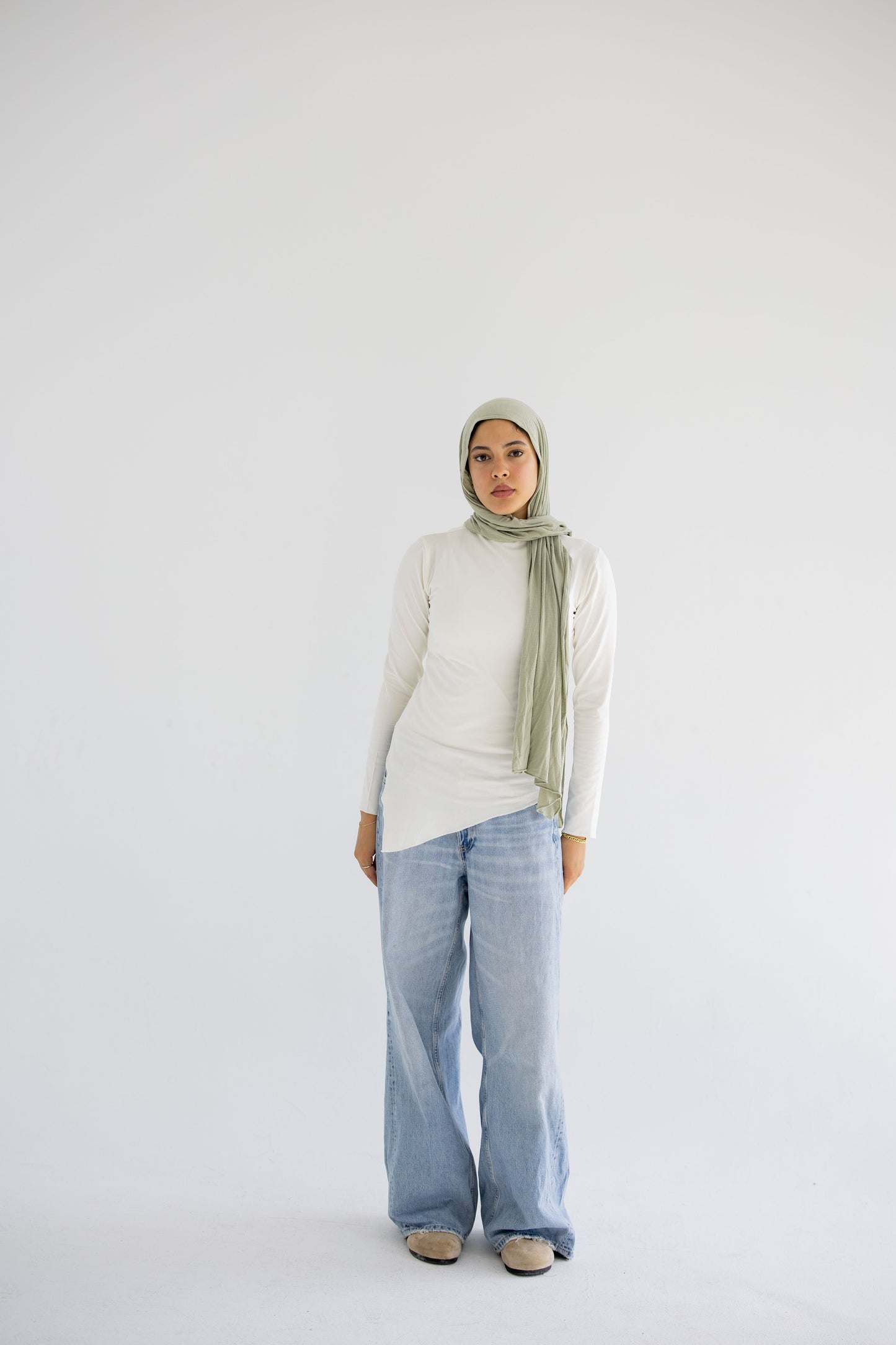 Offwhite Sleeved Asymmetrical Tee