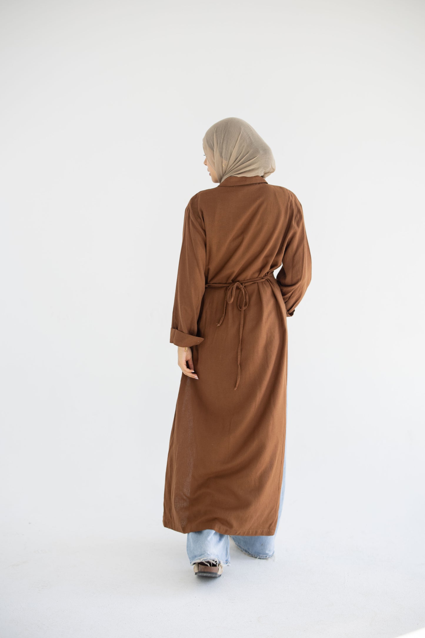 Shirt Dress -Coffee