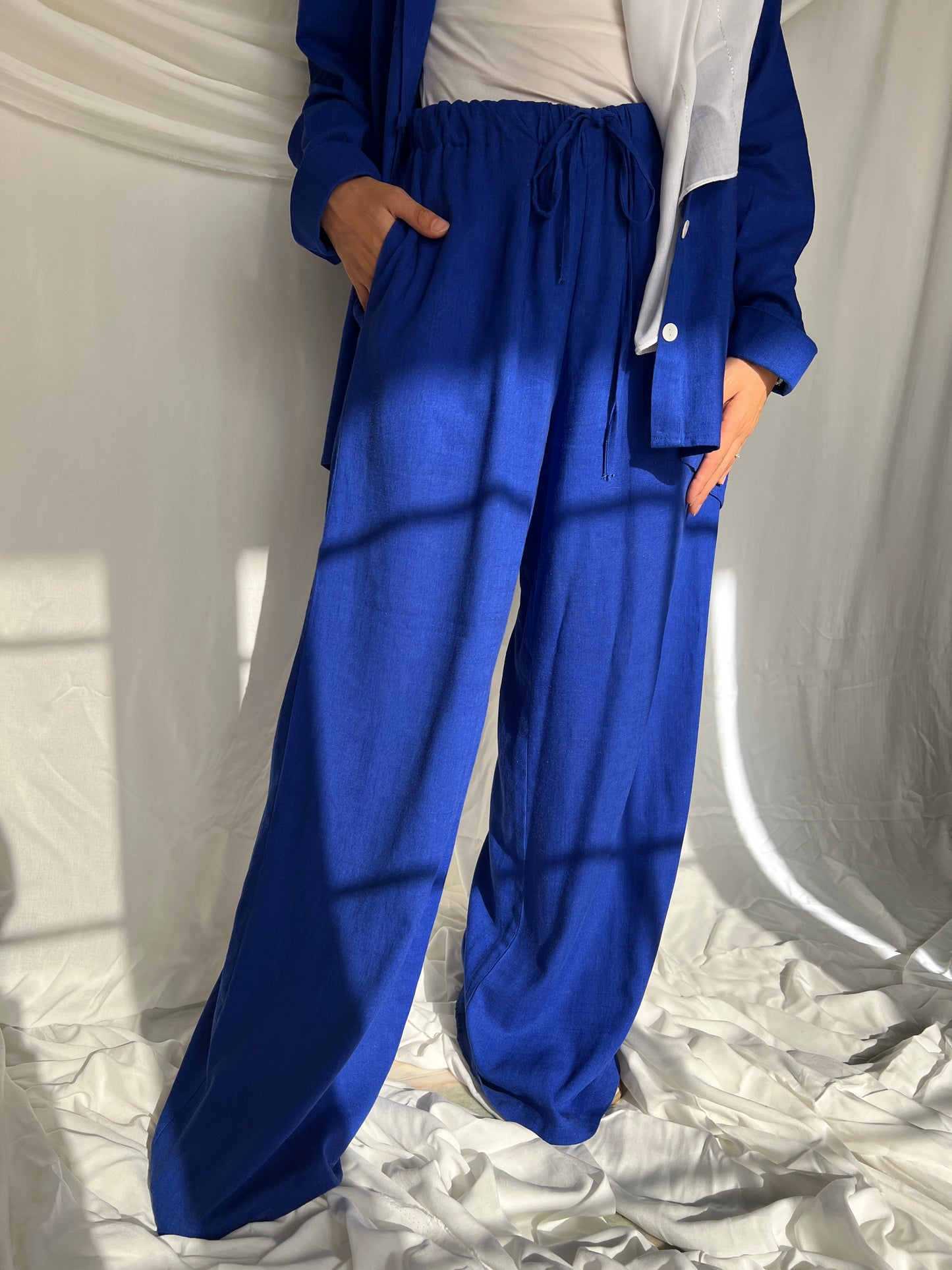 Simple sophistication Linen Set -Blue