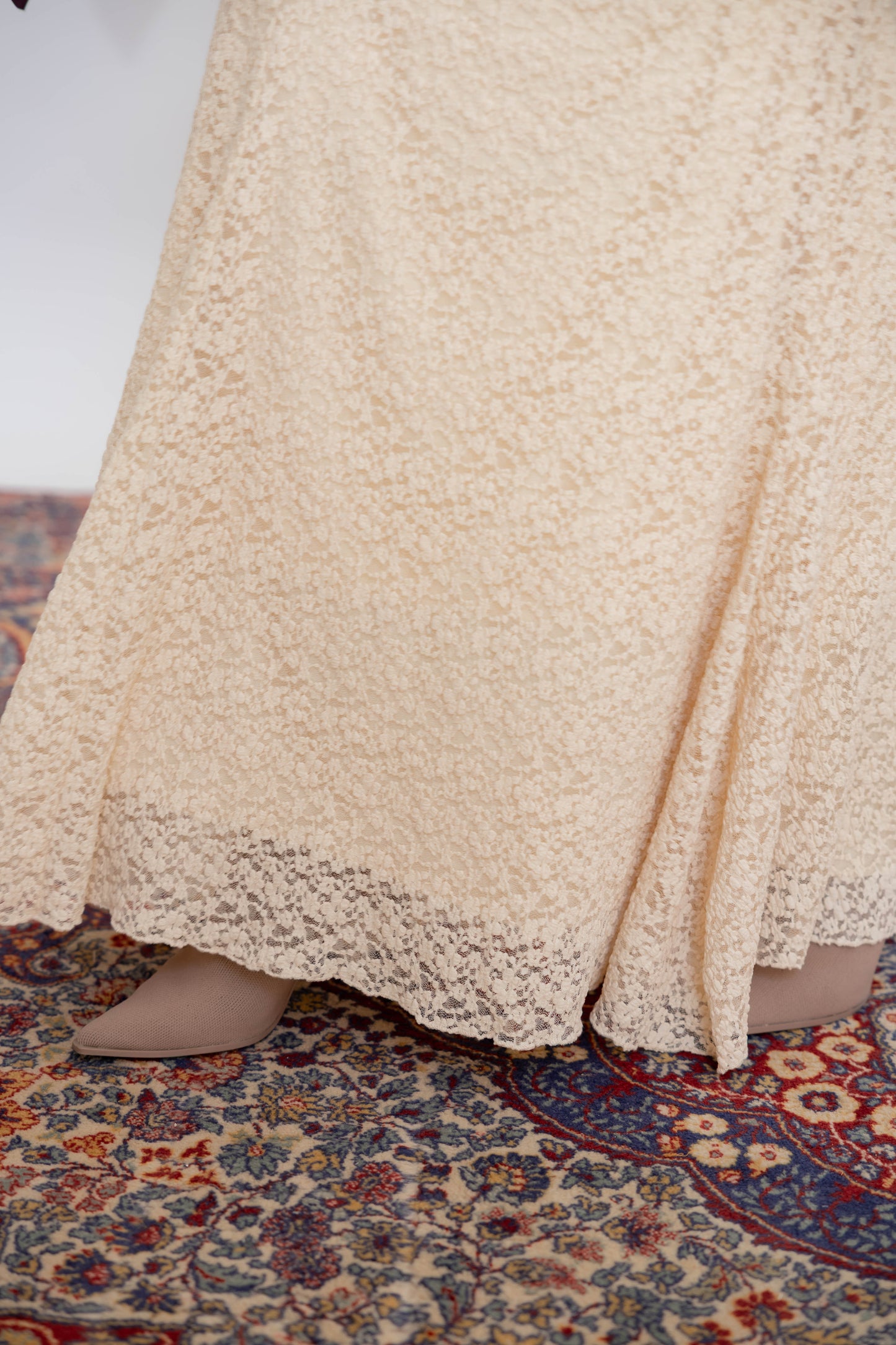 Moonflower Lace Skirt Creme