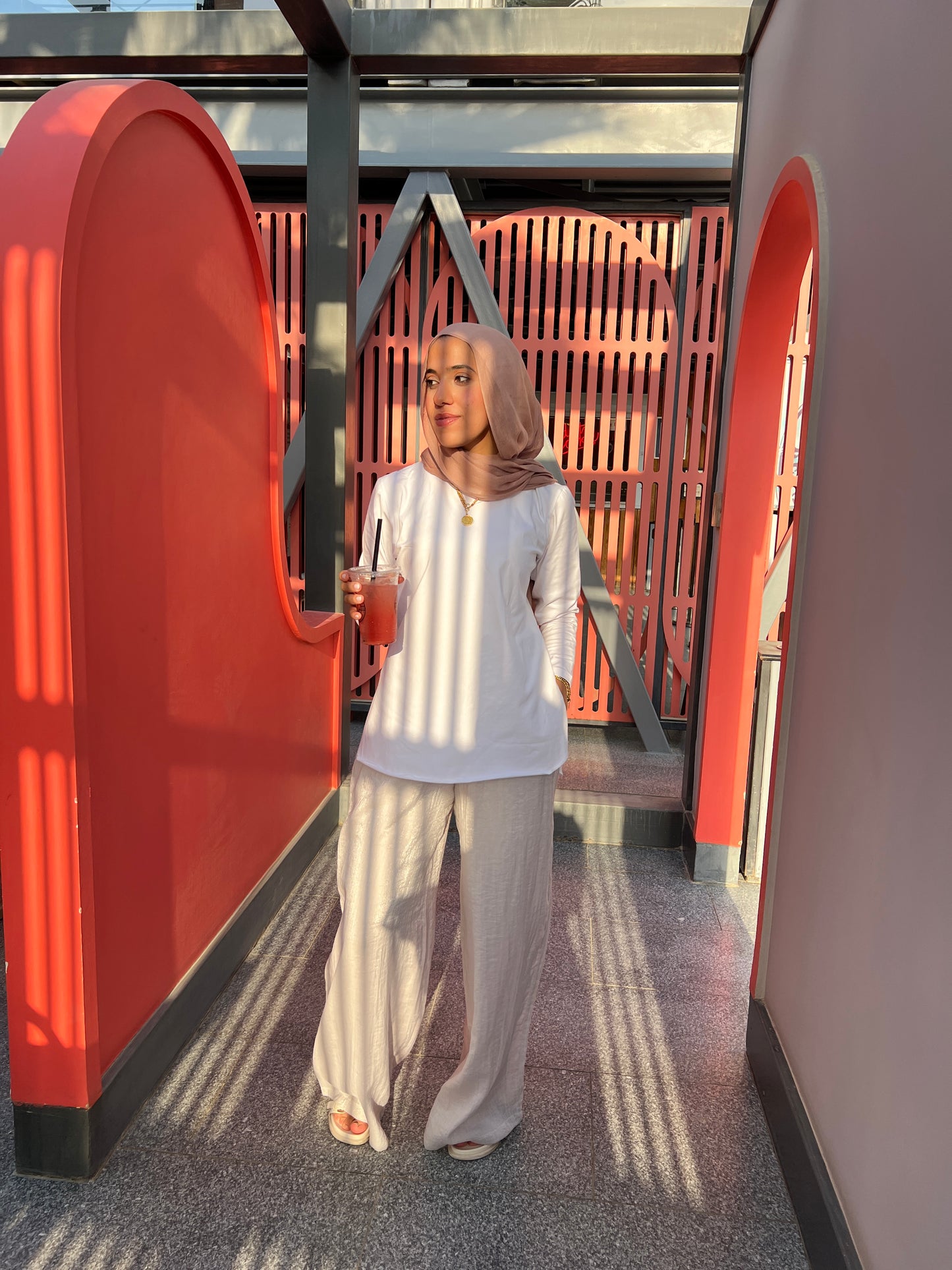 White Sleeved Basic Tee