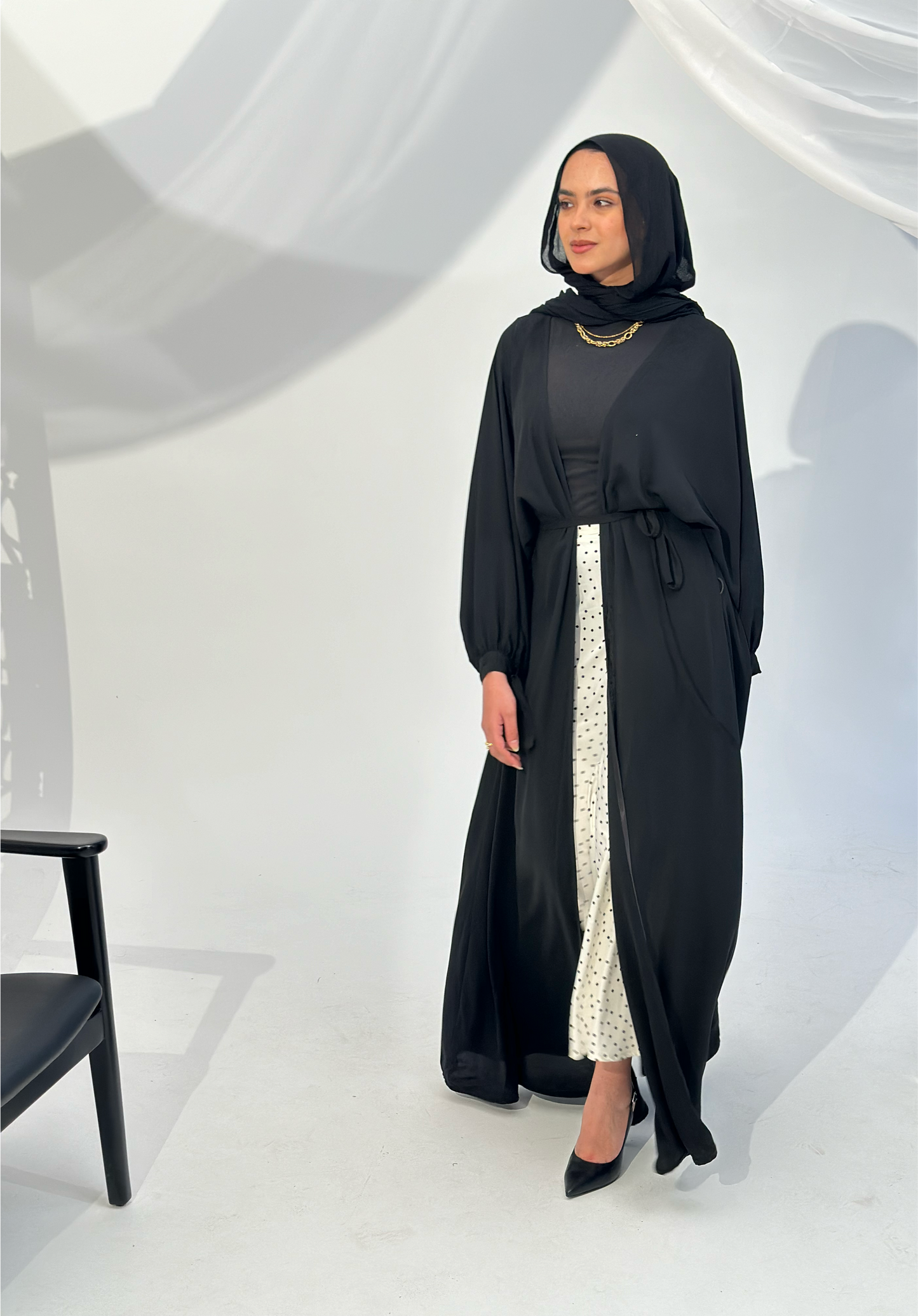 Open Abaya - Black