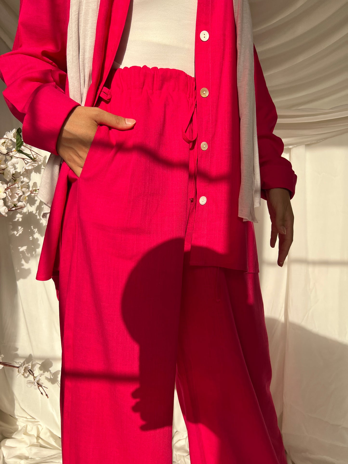 Simple sophistication Linen Set - Cherry
