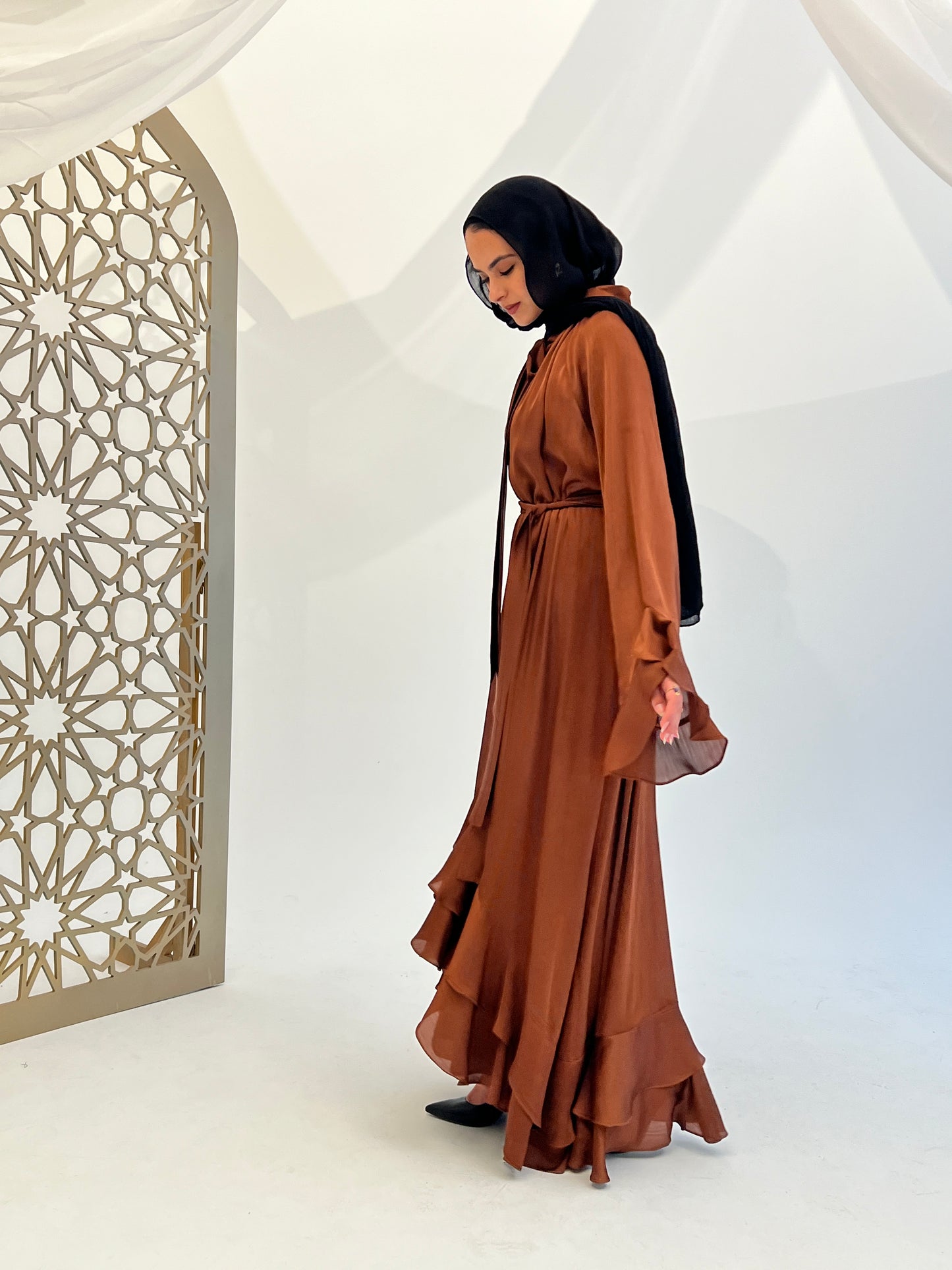 Ruffles Dress - Espresso