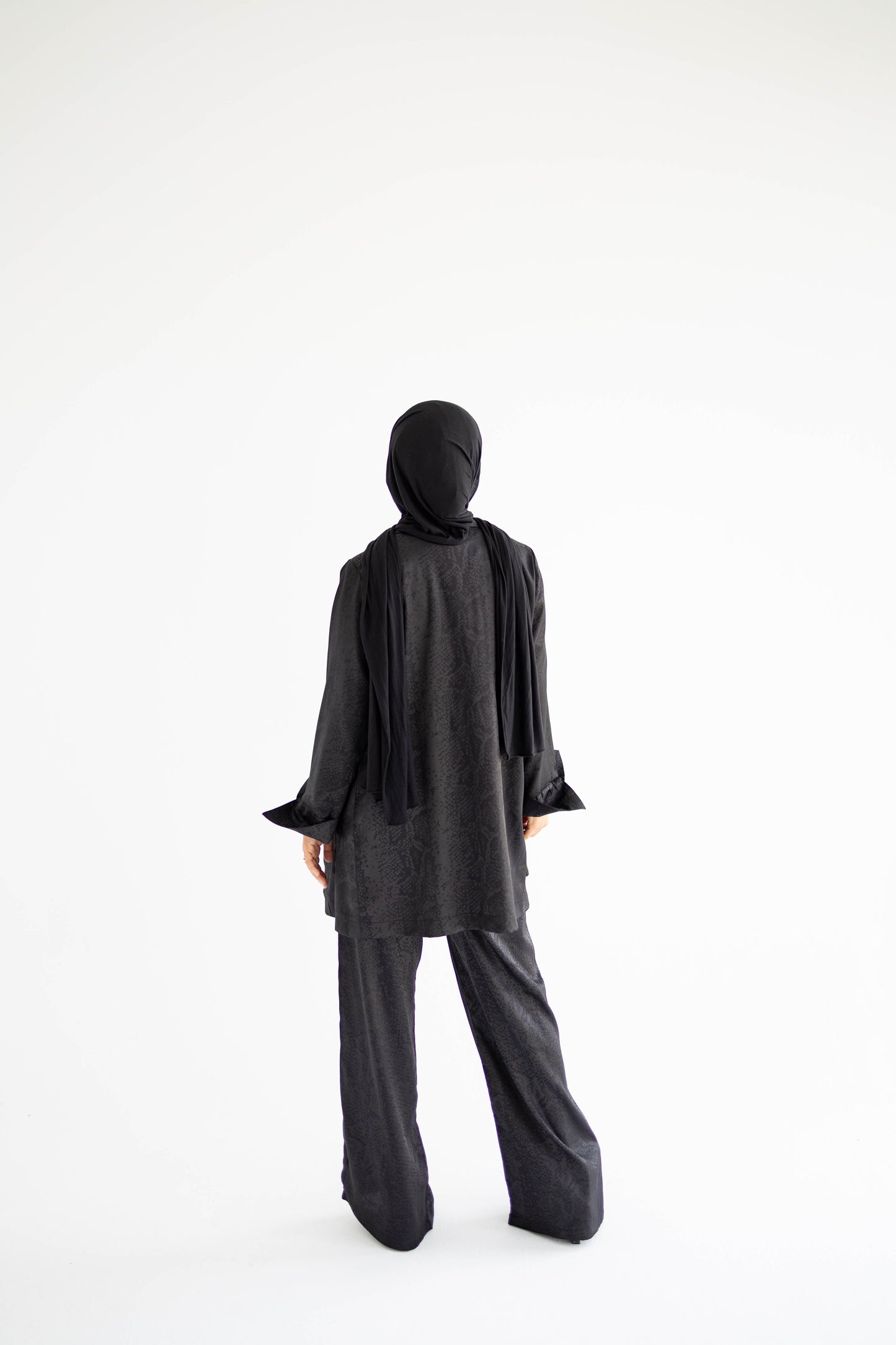 Black Snake Satin Blazer