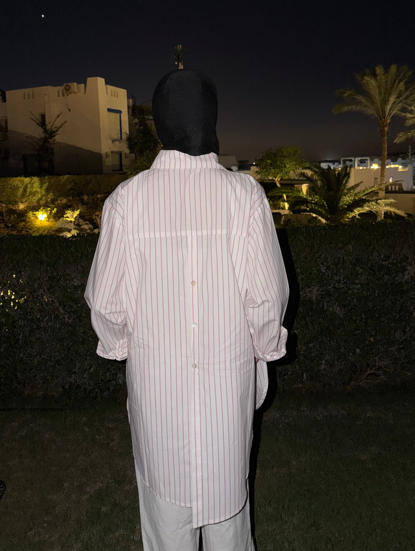Muse Shirt - Burgundy Pink Stripe