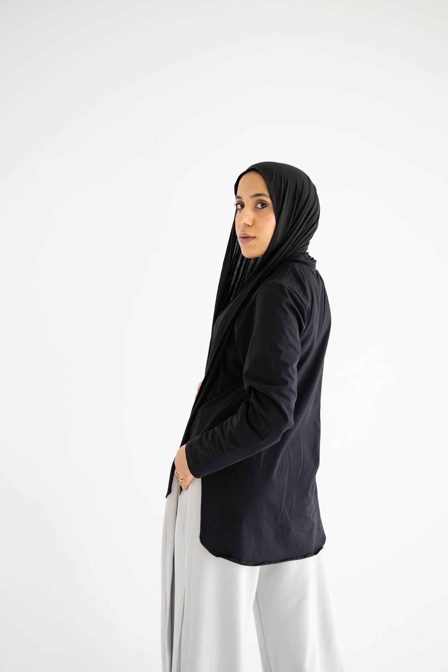 Black Sleeved Basic Tee