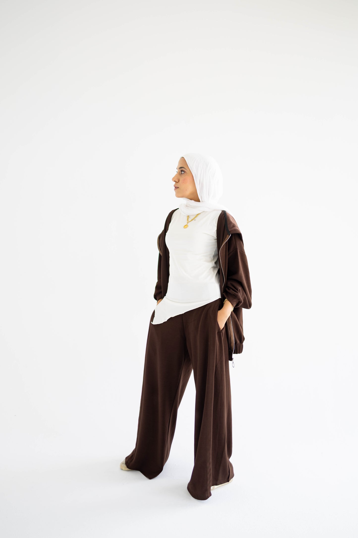 Coffee Relaxed Cotton Lounge Set