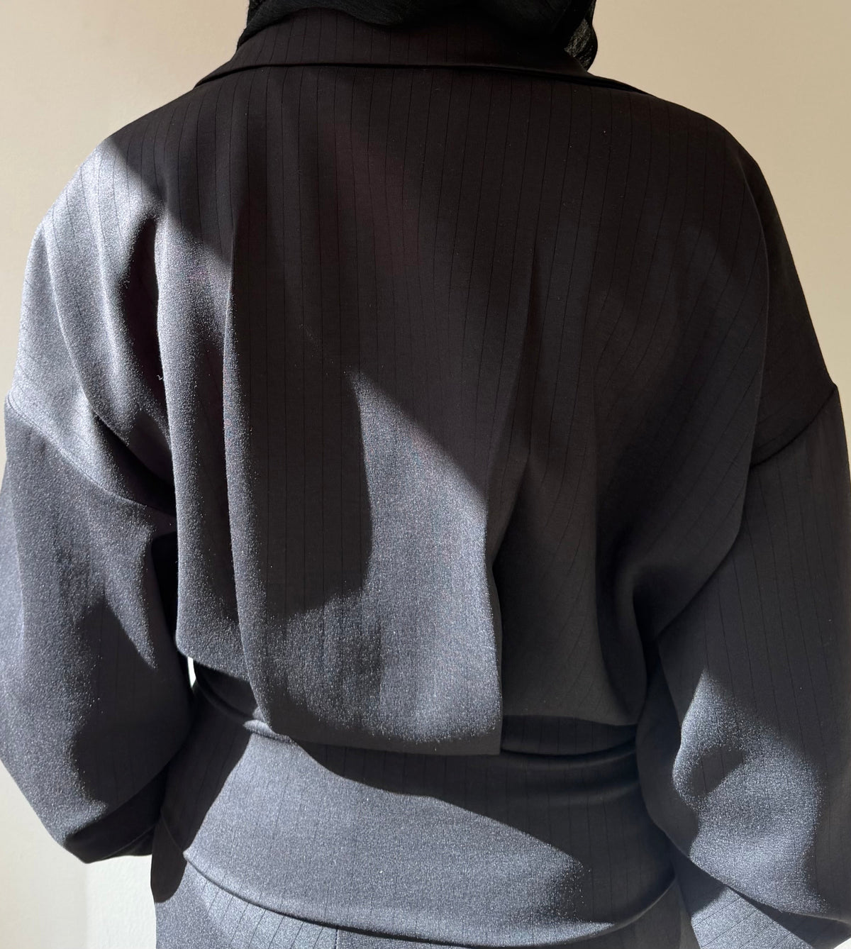 Stripped Modal Relaxed Set Black