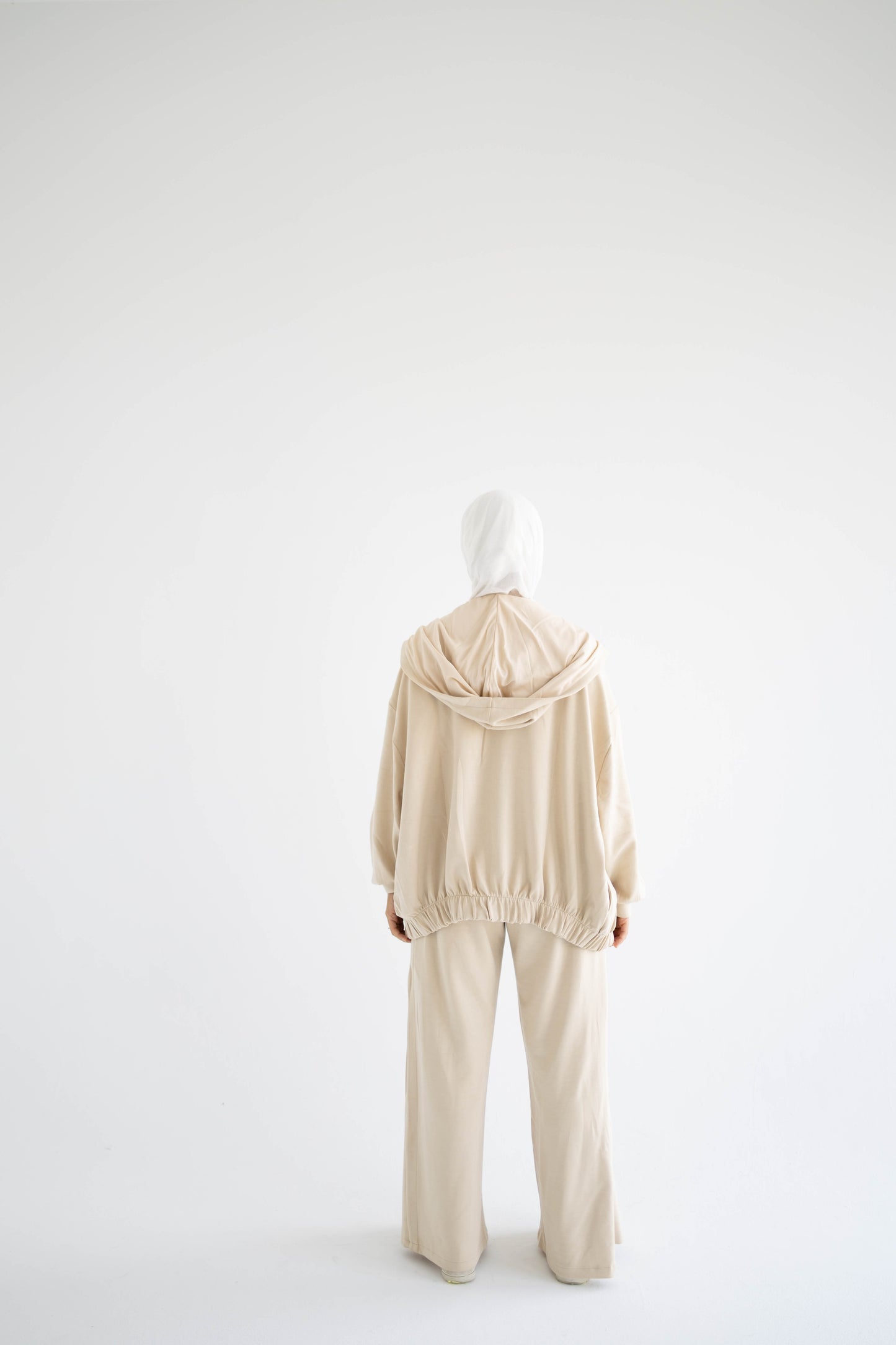 Beige Relaxed Cotton Lounge Set