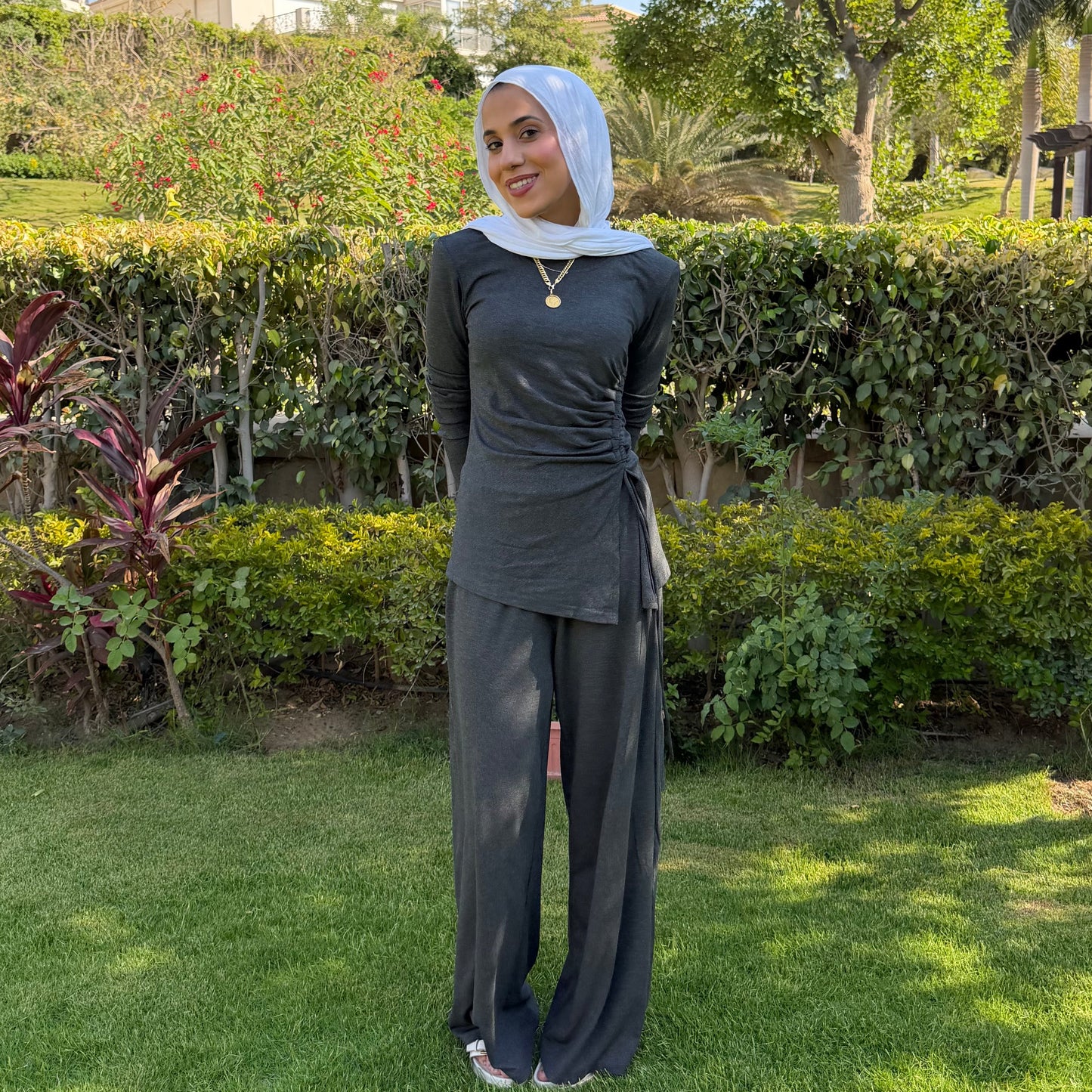 Grey Drawstring Everyday Set