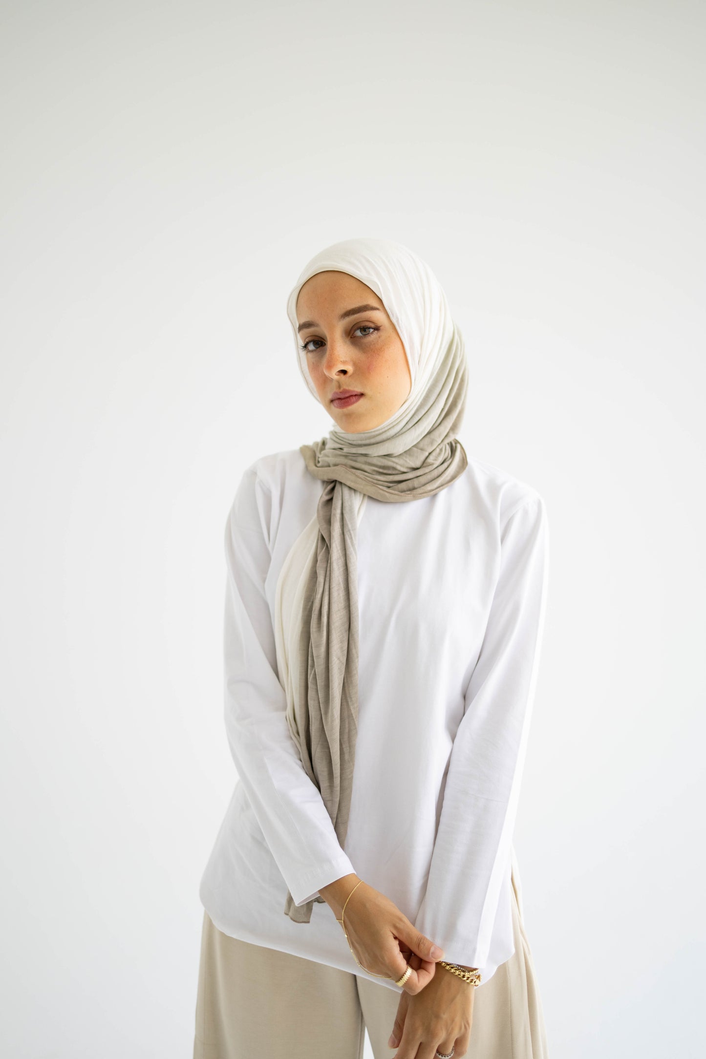 White Sleeved Basic Tee