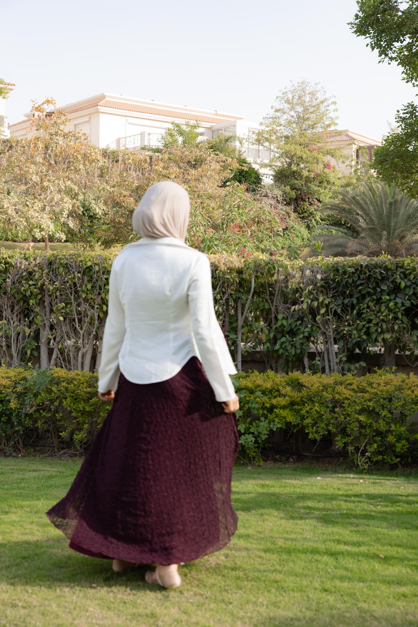 Moonflower Lace Skirt Wine