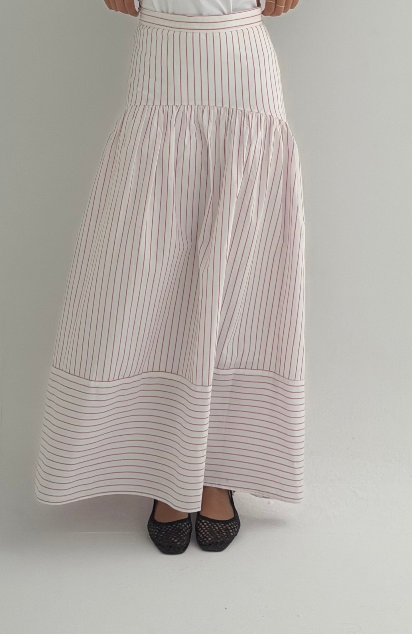 Wave Stripped Skirt