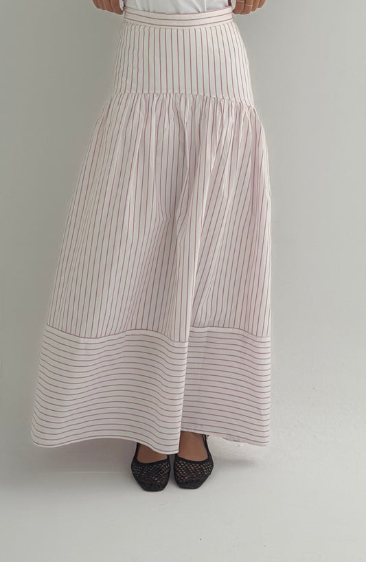 Wave Stripped Skirt