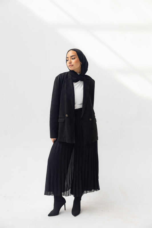 BLACK SUEDE BLAZER