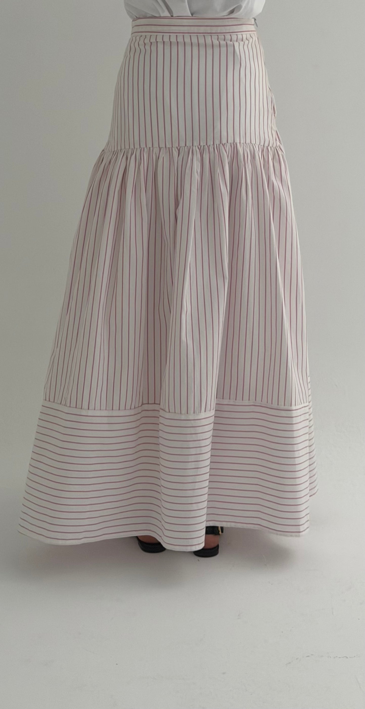 Wave Stripped Skirt