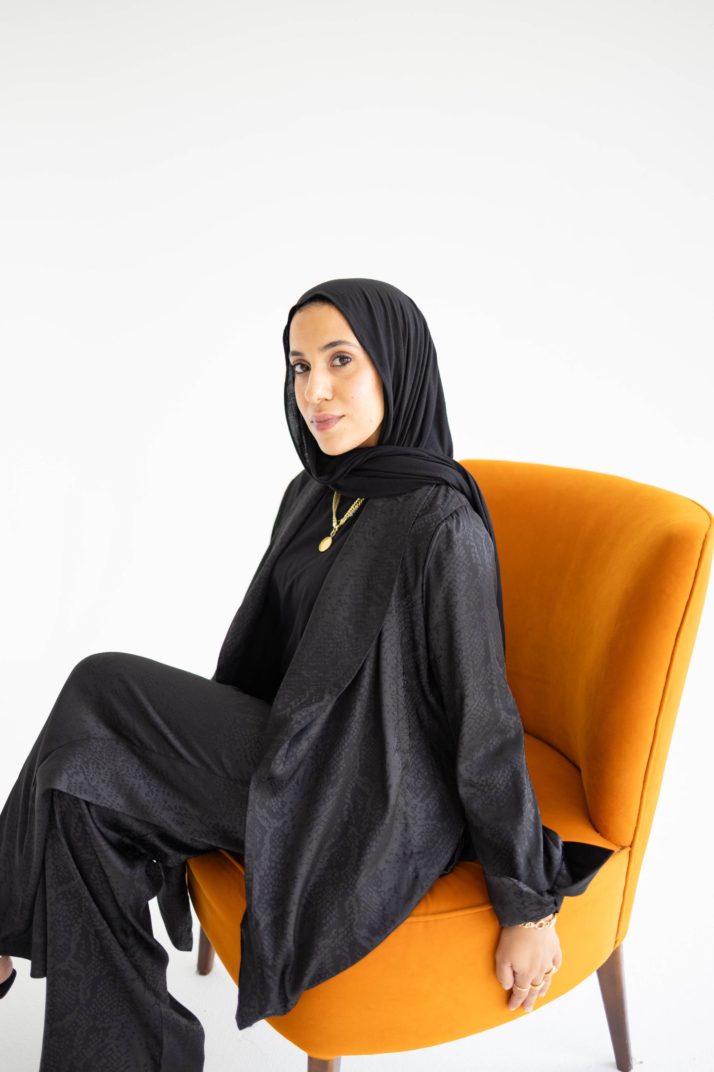 Black Snake Satin Blazer