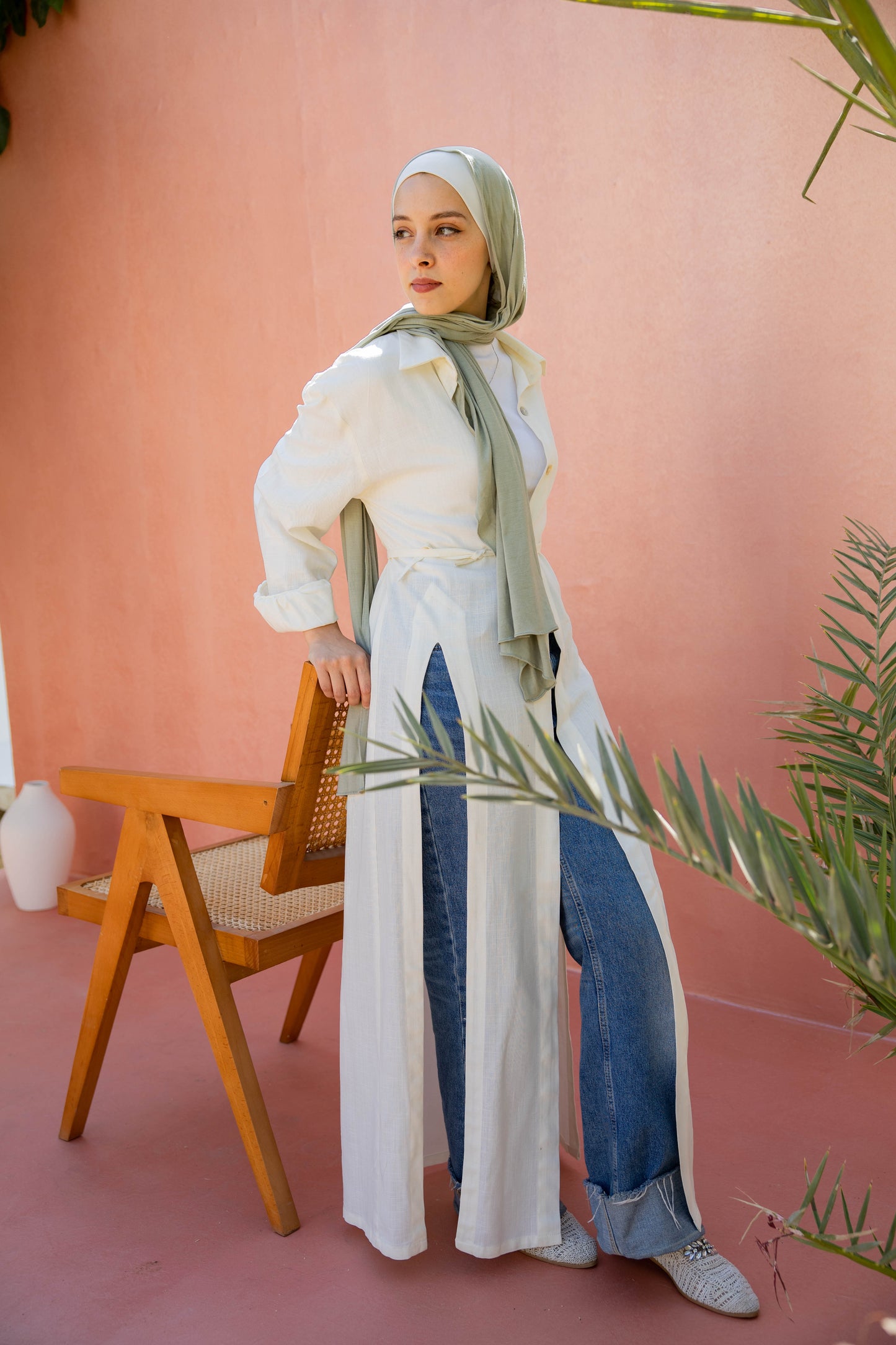 Shirt Dress -Creamy Serenity