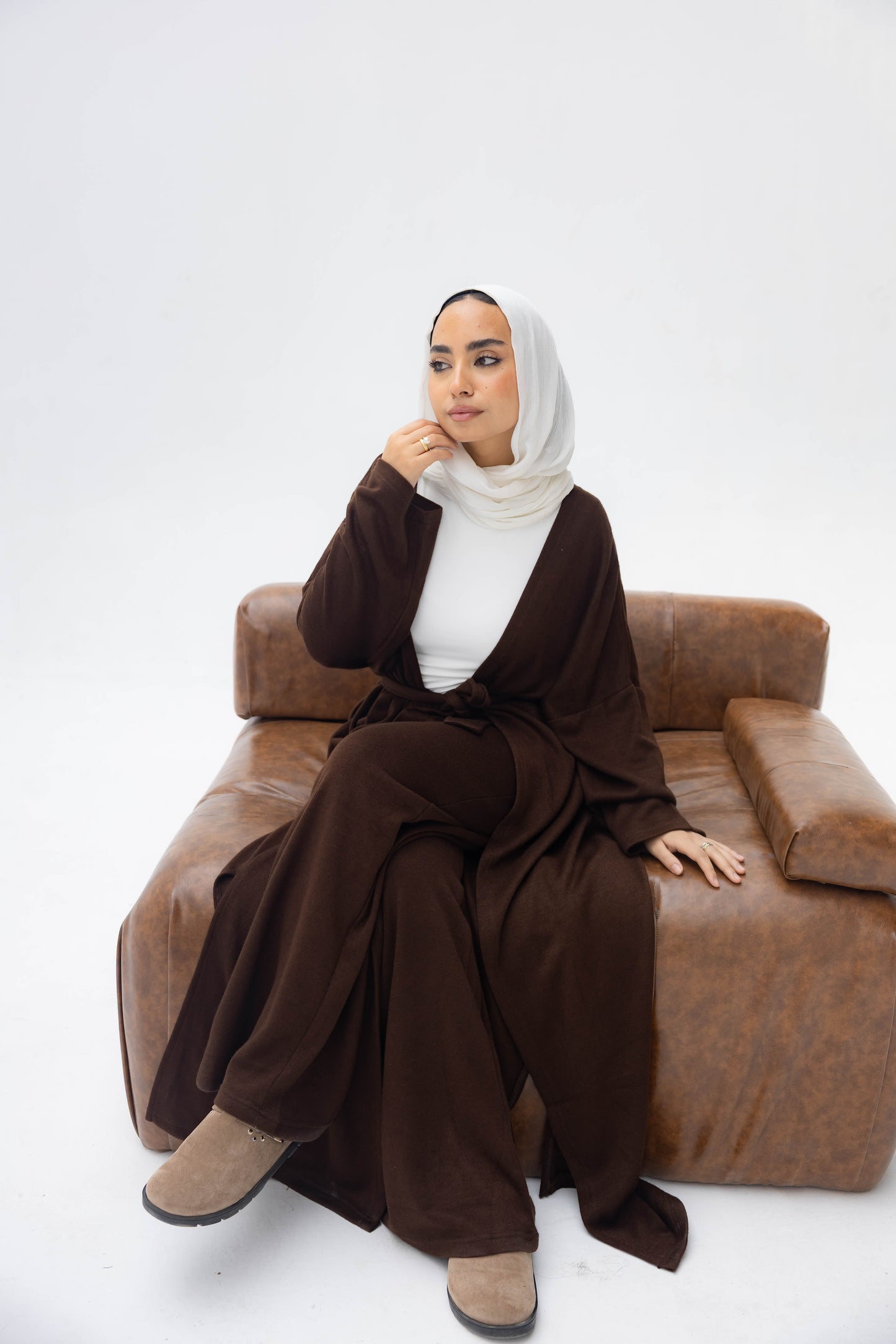 Elegant Ease Knit Set Choclate