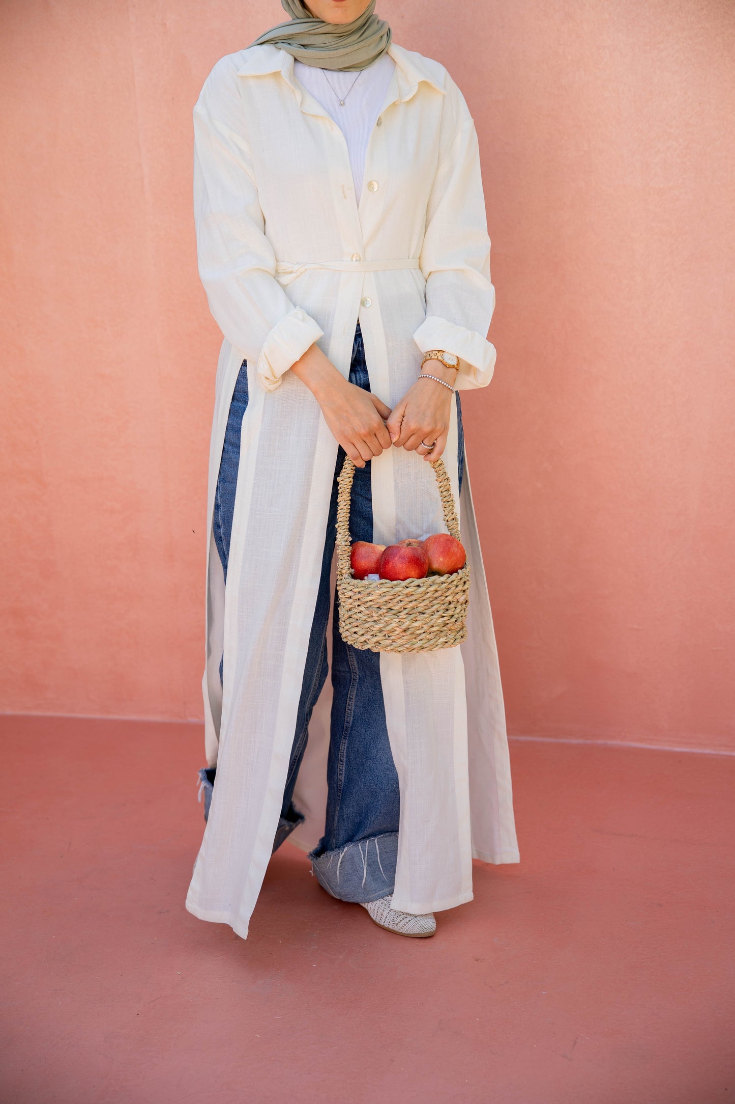 Shirt Dress -Creamy Serenity