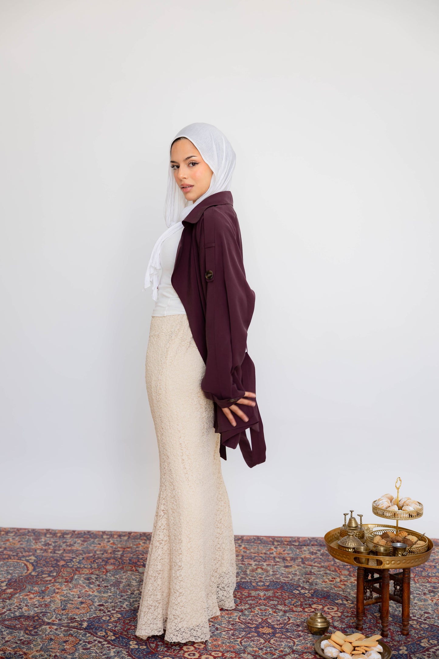 Moonflower Lace Skirt Creme