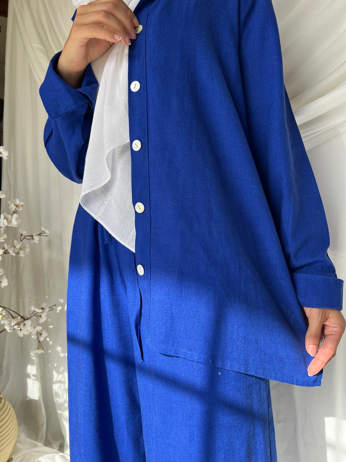 Simple sophistication Linen Set -Blue
