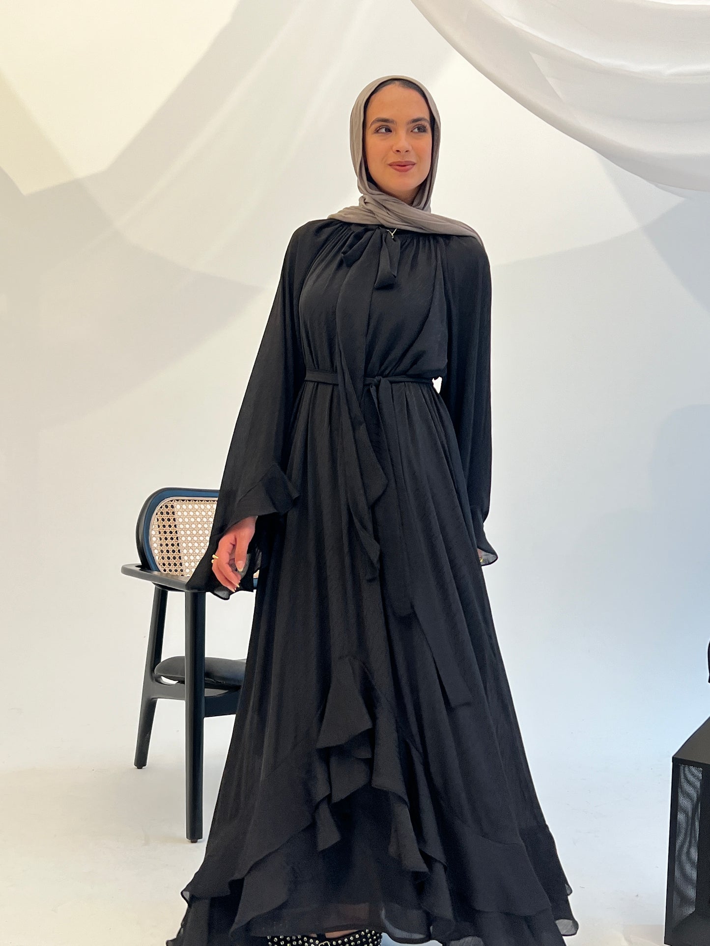 Ruffles Dress - Black
